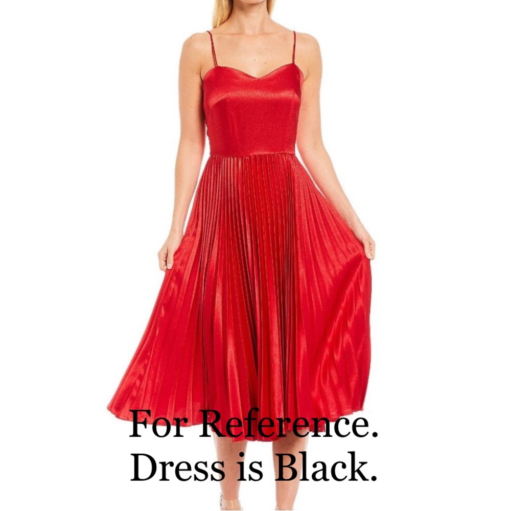 Gianni Bini Romee Sleeveless Pleated Satin Dress Size 4